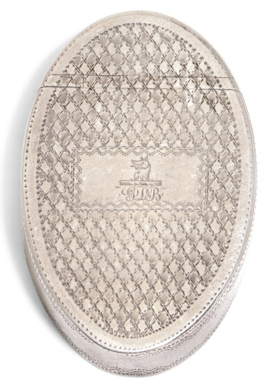 View full screen - View 1 of Lot 211. A GEORGE III IRISH SILVER SNUFF BOX, RICHARD SAWYER, DUBLIN, 1805.