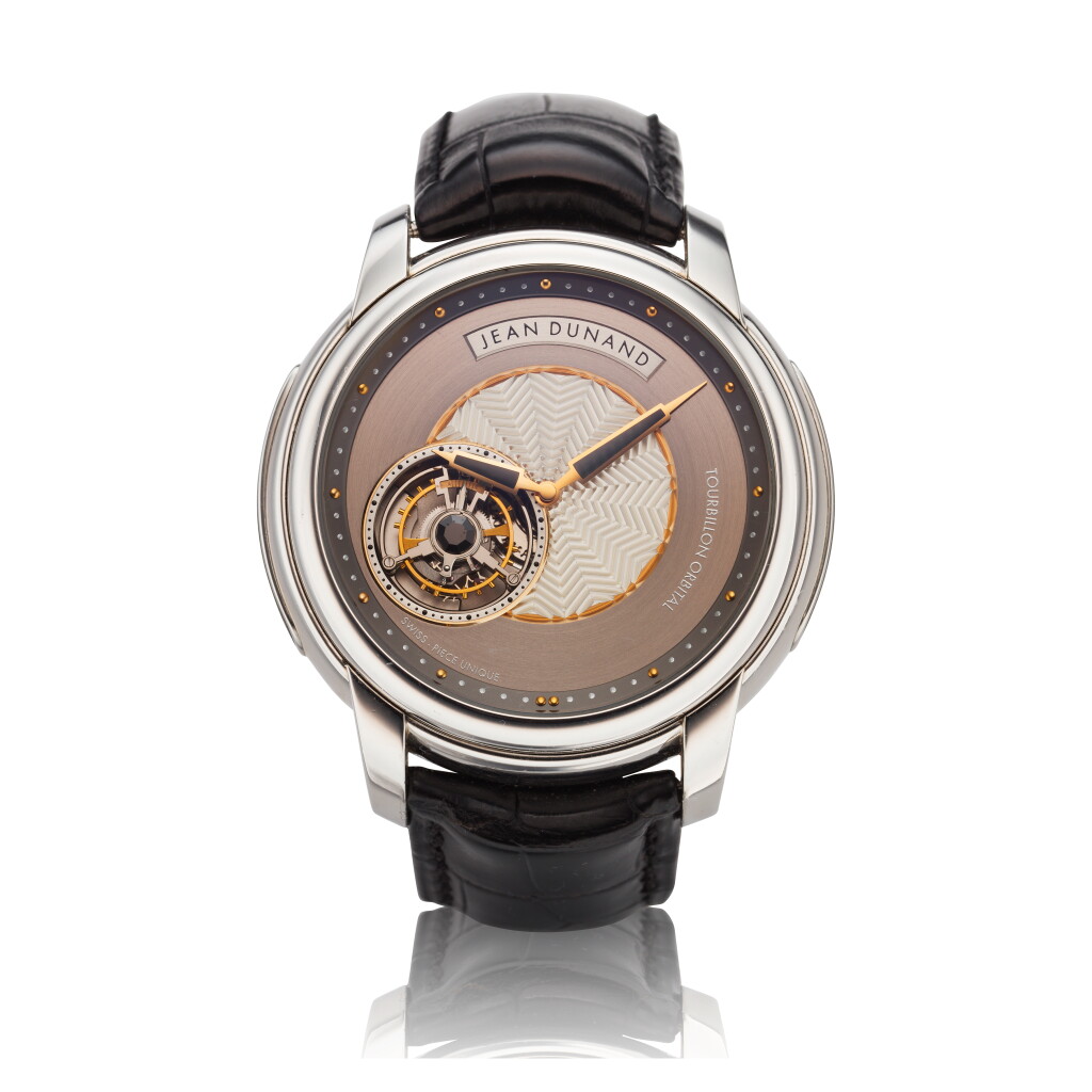 View full screen - View 1 of Lot 299. Reference IO1896 Piece Unique Tourbillon Orbital A unique platinum tourbillon wristwatch, Circa 2010 .