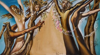 View full screen - View 1 of Lot 53. Étude pour une toile de fond pour Tristan Fou (Acte I).