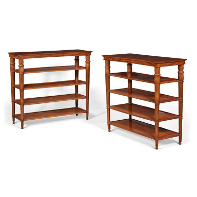 View full screen - View 1 of Lot 467. A Pair of Directoire Style Mahogany Etagères.
