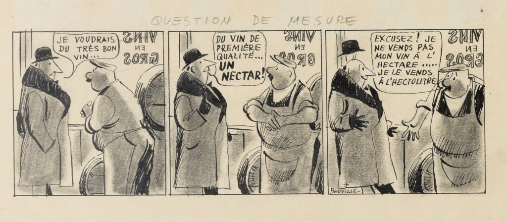 View full screen - View 1 of Lot 209. 6 dessins parus dans le journal de Tintin, dont 2 de Beuville et 4 de Trubert..