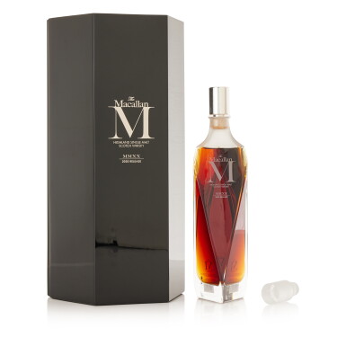 View full screen - View 1 of Lot 9392. The Macallan M Decanter 2020 Release 45.0 abv NV (1 BT70).