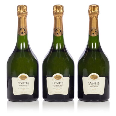 View full screen - View 1 of Lot 378. Taittinger, Comtes de Champagne, Blanc de Blancs 2002 (3 MAG).