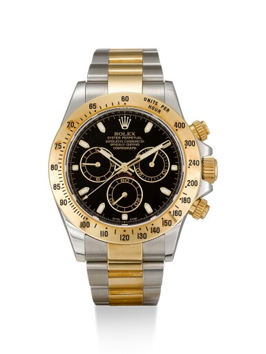 View full screen - View 1 of Lot 8. ROLEX | COSMOGRAPH DAYTONA, REFERENCE 116523, A YELLOW GOLD AND STAINLESS STEEL CHRONOGRAPH WRISTWATCH WITH BRACELET, CIRCA 2012.