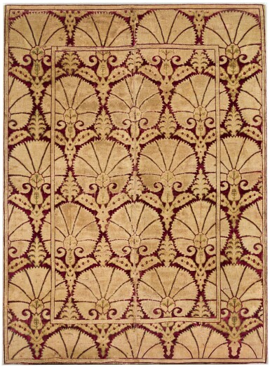 View full screen - View 1 of Lot 275. AN OTTOMAN VOIDED SILK VELVET AND METAL-THREAD (ÇATMA) PANEL, TURKEY, BURSA OR ISTANBUL, CIRCA 1600.