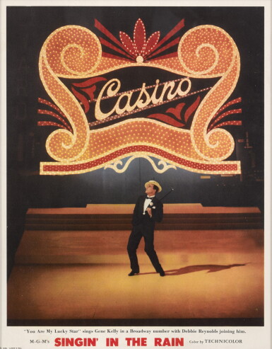 View full screen - View 1 of Lot 137. Singin' in the Rain (1952), deluxe lobby card, US.