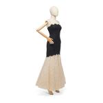 Haute Couture Black and Ivory Guipure Lace Evening Gown, late 1980s-early 1990s