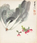 張大千 白菜蘿卜 | Chang Dai-chien, Cabbage and Radish