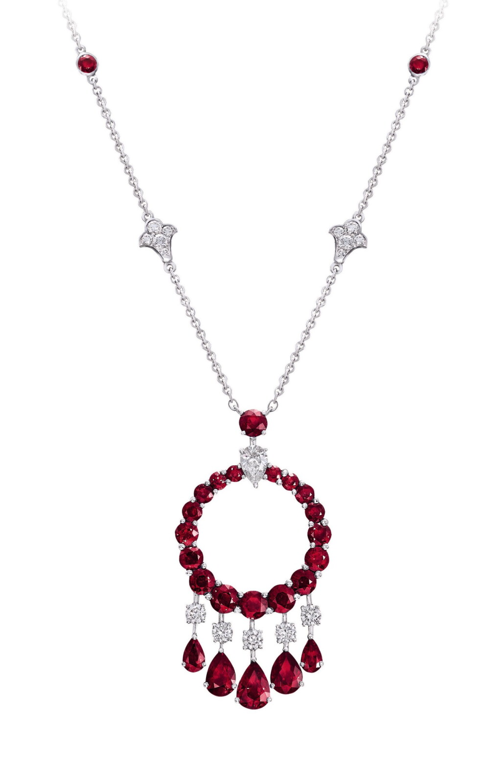 View full screen - View 1 of Lot 359. RUBY AND DIAMOND 'GYPSY' PENDANT-NECKLACE, GRAFF.