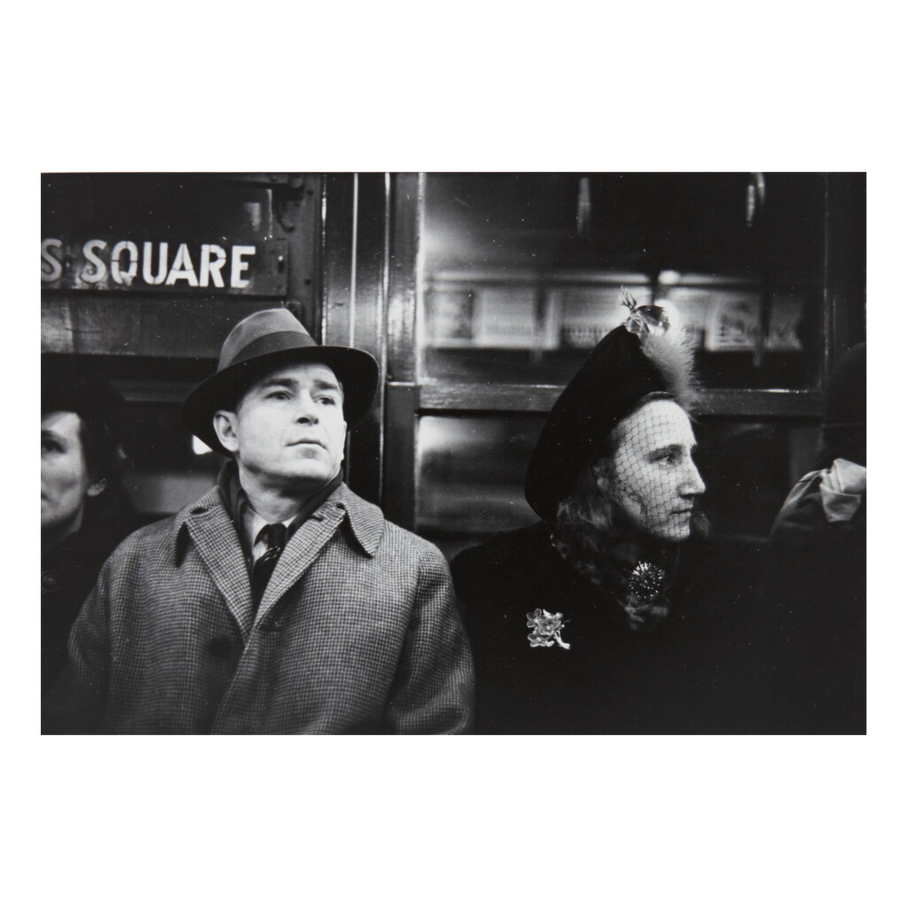 View full screen - View 1 of Lot 24. WALKER EVANS | PASSENGERS ON THE SUBWAY.
