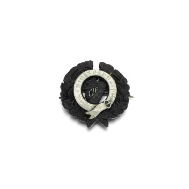 View full screen - View 1 of Lot 240. BOG OAK BROOCH, IRELAND, LATE 19TH CENTURY.