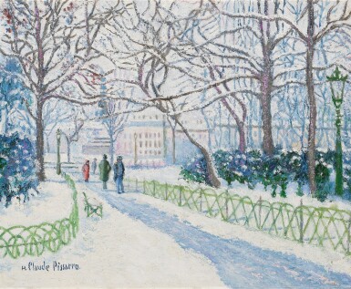 View full screen - View 1 of Lot 1315. Place carnot sous la neige, Lyon (Rhône).