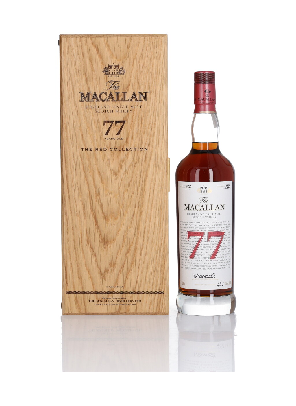 View full screen - View 1 of Lot 1. The Macallan The Red Collection 77 Year Old 43.2 abv NV (1 Bottle 70cl).