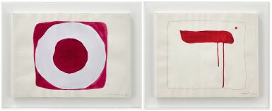 View full screen - View 1 of Lot 834. Jiro Yoshihara 吉原治良 | i. Circle ii. Work (Two Works) i. 圓 ii. 作品(兩幅作品).