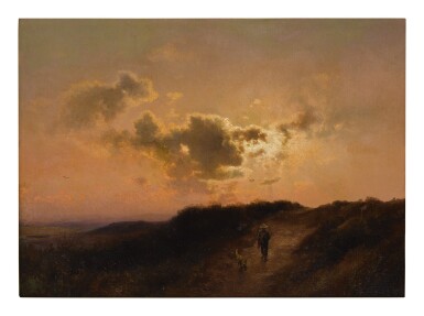 View full screen - View 1 of Lot 97. HERMAN HERZOG | SUNSET IN THE DUNES.