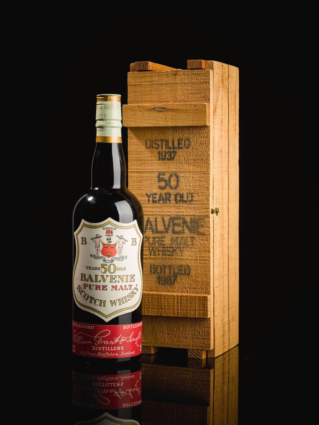 View full screen - View 1 of Lot 234. BALVENIE ORIGINAL BOTTLING 50 YEAR OLD 42.0 ABV 1937 .