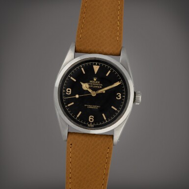View full screen - View 1 of Lot 290. Explorer 'Red Depth', Reference 6610 | A stainless steel wristwatch | Circa 1956.