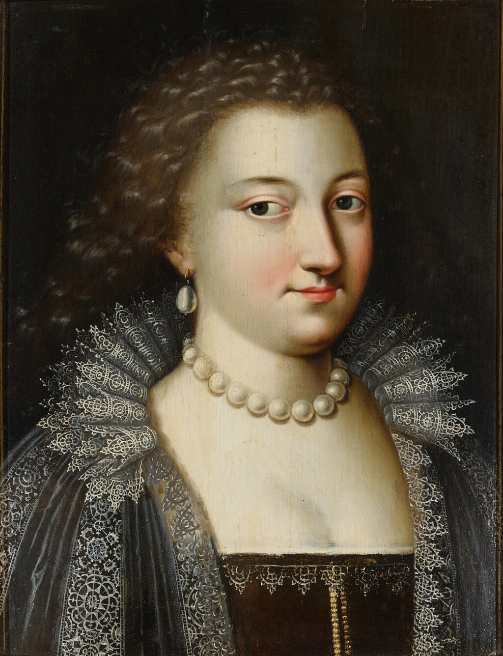 View full screen - View 1 of Lot 4. Portrait of a lady, possibly Marie de Rohan-Montbazon, Duchess of Chevreuse.