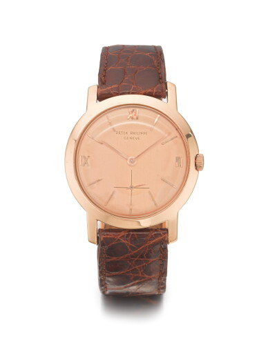View full screen - View 1 of Lot 162. PATEK PHILIPPE | REF 2506/1, A PINK GOLD WRISTWATCH MADE IN 1952.
