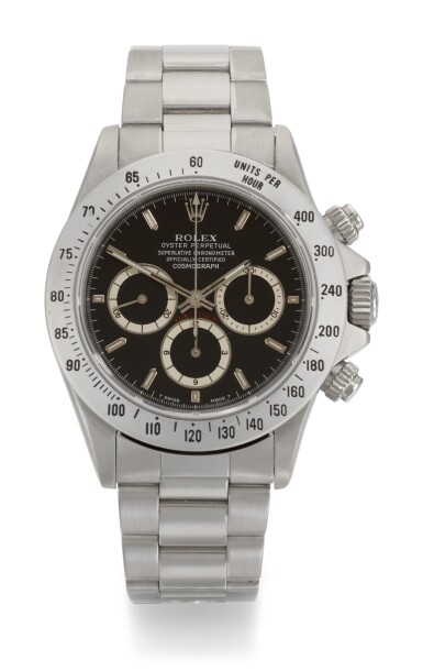 View full screen - View 1 of Lot 65. ROLEX | DAYTONA INVERTED SIX, REFERENCE 16520, STAINLESS STEEL CHRONOGRAPH WRISTWATCH WITH BRACELET, CIRCA 1991.