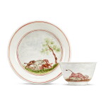 AN EARLY MEISSEN TEABOWL AND SAUCER CIRCA 1722-23
