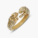 Gold, Enamel, Onyx and Emerald 'Panthère' Bangle