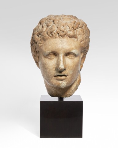 View full screen - View 1 of Lot 144. A Roman Marble Head of Meleager, circa 1st Century A.D..