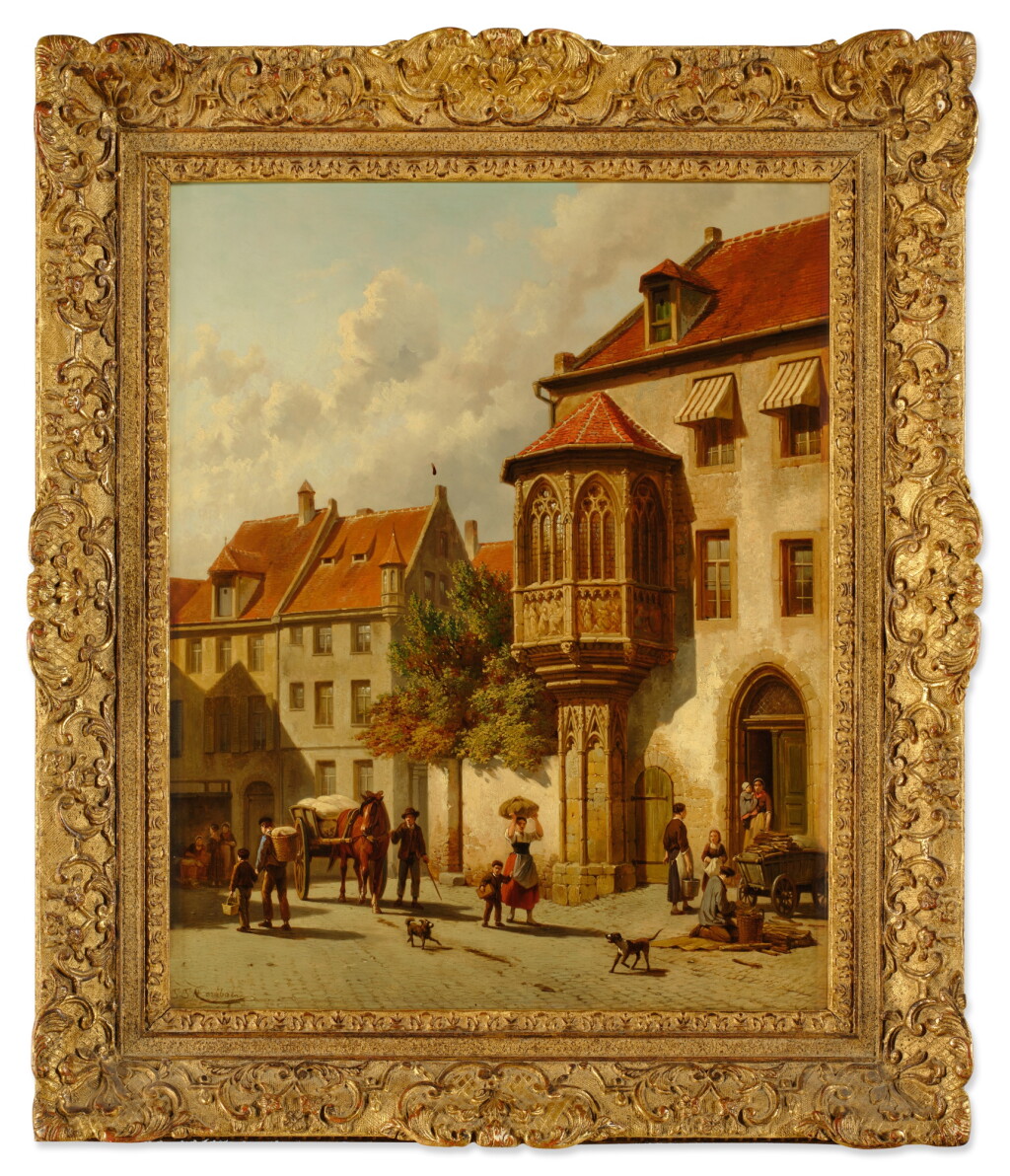 View full screen - View 1 of Lot 163. Street in a Belgian Town .