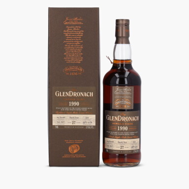 View full screen - View 1 of Lot 2064. The Glendronach Single Cask 27 Year Old #2257 52.9 abv 1990 (1 Bottle 75cl).