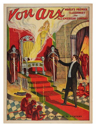 View full screen - View 1 of Lot 612. Von Arx (Charles Albert Nicol) | A trio of striking posters emblematic of the Golden Age of Magic.