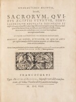 Characteres aegyptii.... Francfort, 1608. In-4. Maroquin rouge aux armes de J.-A. de Thou.