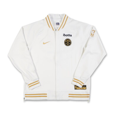 View full screen - View 1 of Lot 85. Justin Holiday 'Ring Ceremony' Denver Nuggets 2023-2024 Kia NBA Tip-Off Issued Warm-Up Jacket.