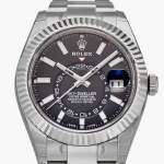 Reference 326934 Sky-Dweller | A stainless steel automatic annual calendar dual time wristwatch with bracelet, Circa 2018
