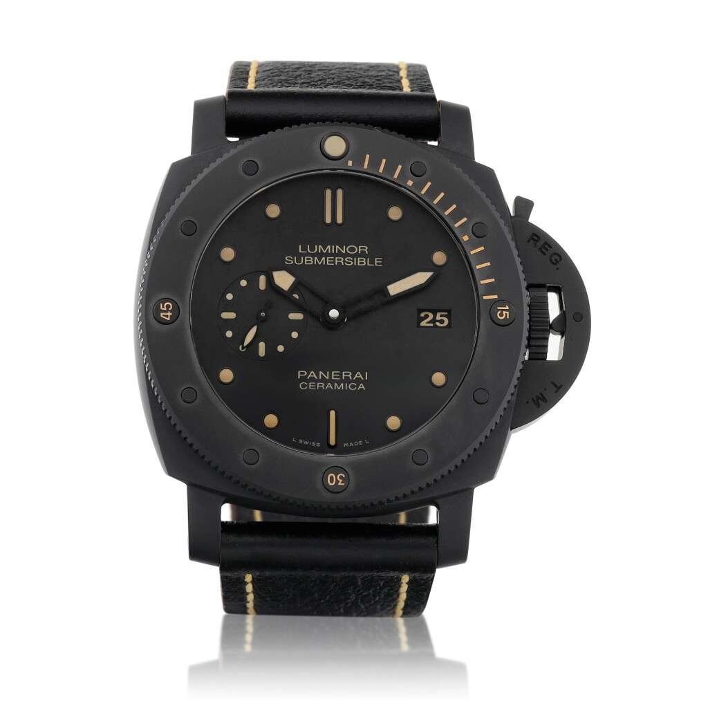 View full screen - View 1 of Lot 8153. Luminor Submersible 1950 3 Days, Reference PAM00508 | A limited edition ceramic wristwatch with date, Circa 2014 | 沛納海 | Luminor Submersible 1950 3 Days 型號PAM00508 | 限量版陶瓷腕錶,備日期顯示,約2014年製.