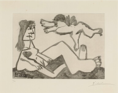 View full screen - View 1 of Lot 124. Nu avec un amour (Bloch 1214; Baer 1196).