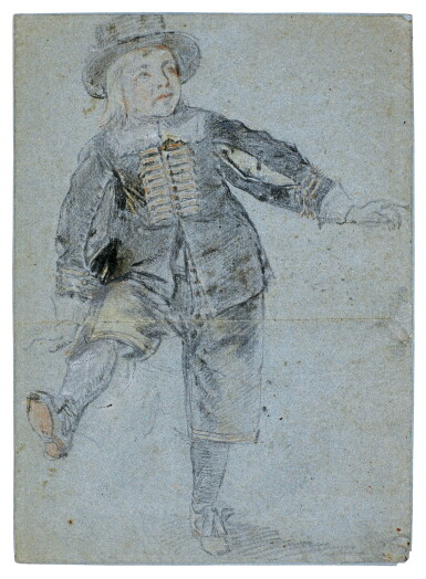 View full screen - View 1 of Lot 211. DUTCH SCHOOL, 17TH CENTURY | STUDY OF A BOY STANDING ON ONE LEG.