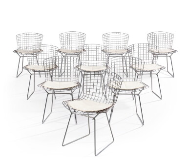 View full screen - View 1 of Lot 66. Suite de dix Side chair 420-2.