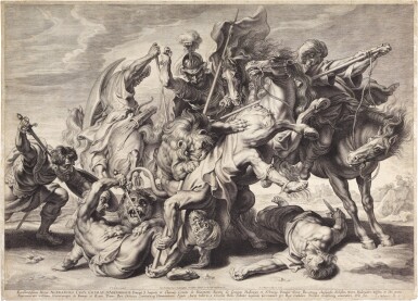 View full screen - View 1 of Lot 27. The Lion Hunt (After Peter Paul Rubens) (Hollstein 298).