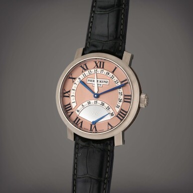 View full screen - View 1 of Lot 73. Reference PKA 011 SDR | A white gold automatic wristwatch with retrograde seconds and retrograde, Circa 2003.