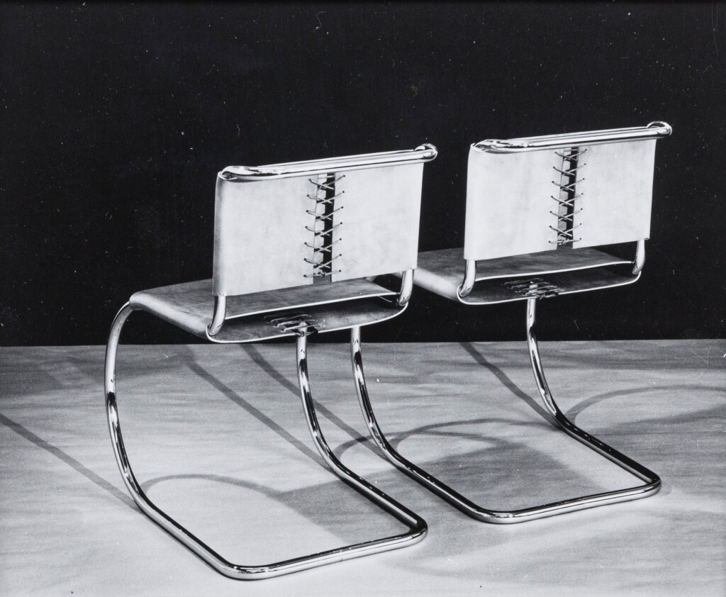 View full screen - View 1 of Lot 28. Mies van der Rohe. Two Tubularsteel chairs for the Bauhaus Dessau, Mod. MR-10, 1927 (Reddition by Knoll 1950/60).