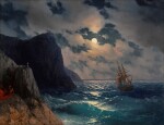 IVAN KONSTANTINOVICH AIVAZOVSKY | PASSING SHIP ON A MOONLIT NIGHT