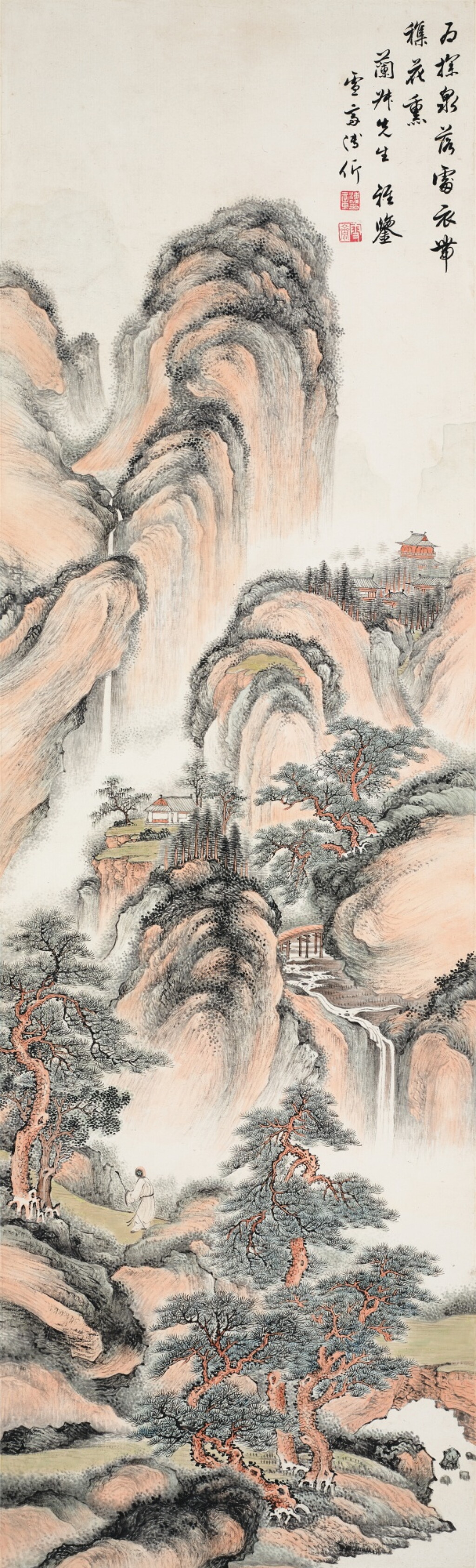 View full screen - View 1 of Lot 3102. 溥伒 策杖尋幽 | Pu Jin, Wandering in the Wilderness.