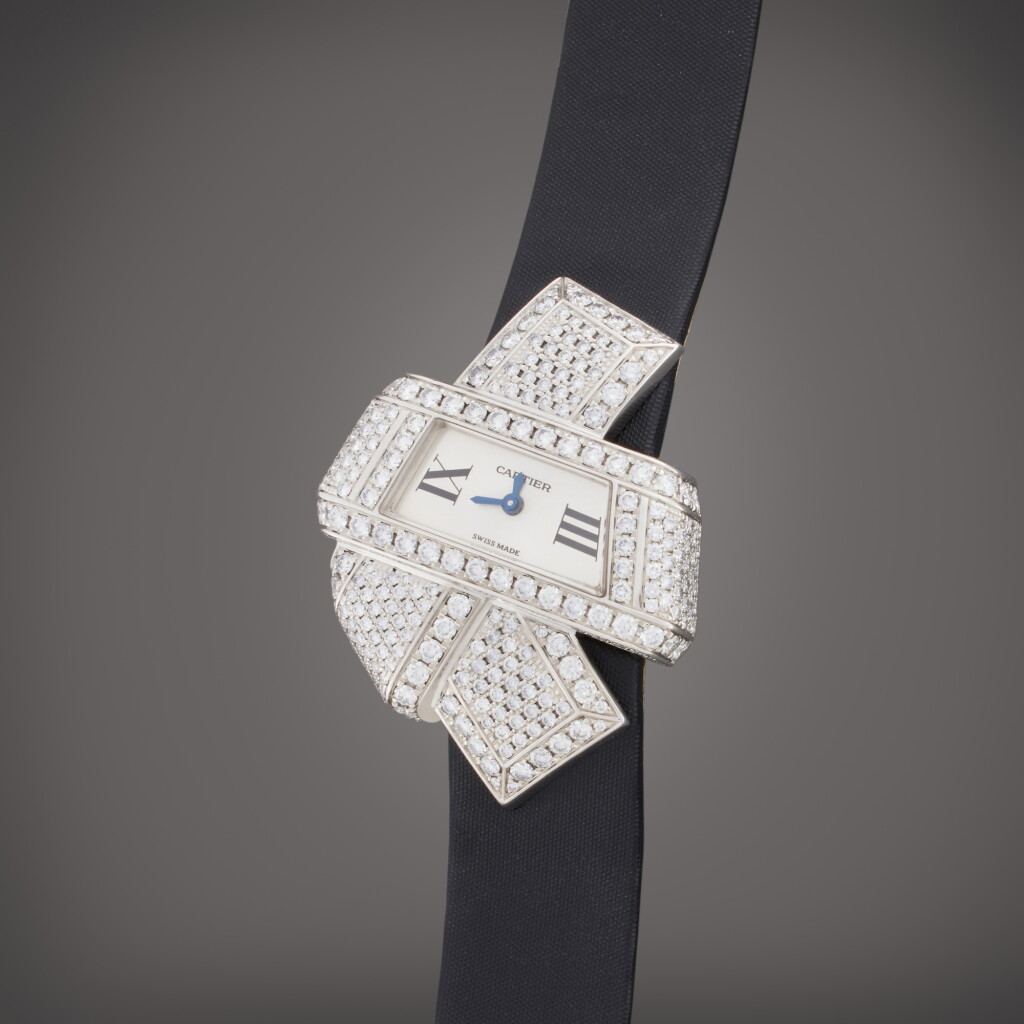View full screen - View 1 of Lot 388. Reference 3080 Libre | A white gold and diamond-set wristwatch, Circa 2005.