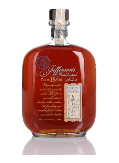 View full screen - View 1 of Lot 271. Jefferson's Presidential Select Bourbon 18 Year Old 94 Proof 1991 (1 Bottle 75cl).