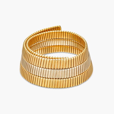 View full screen - View 1 of Lot 1491. Gold 'Tubogas' Necklace | 寶格麗 | K金 'Tubogas' 項鏈.