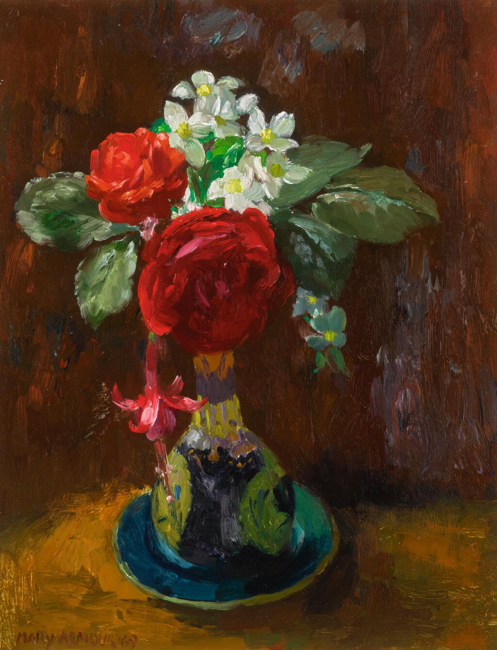 View full screen - View 1 of Lot 25. MARY NICOL NEILL ARMOUR, R.S.A., R.S.W. | FLOWERS IN CHINESE DISH.
