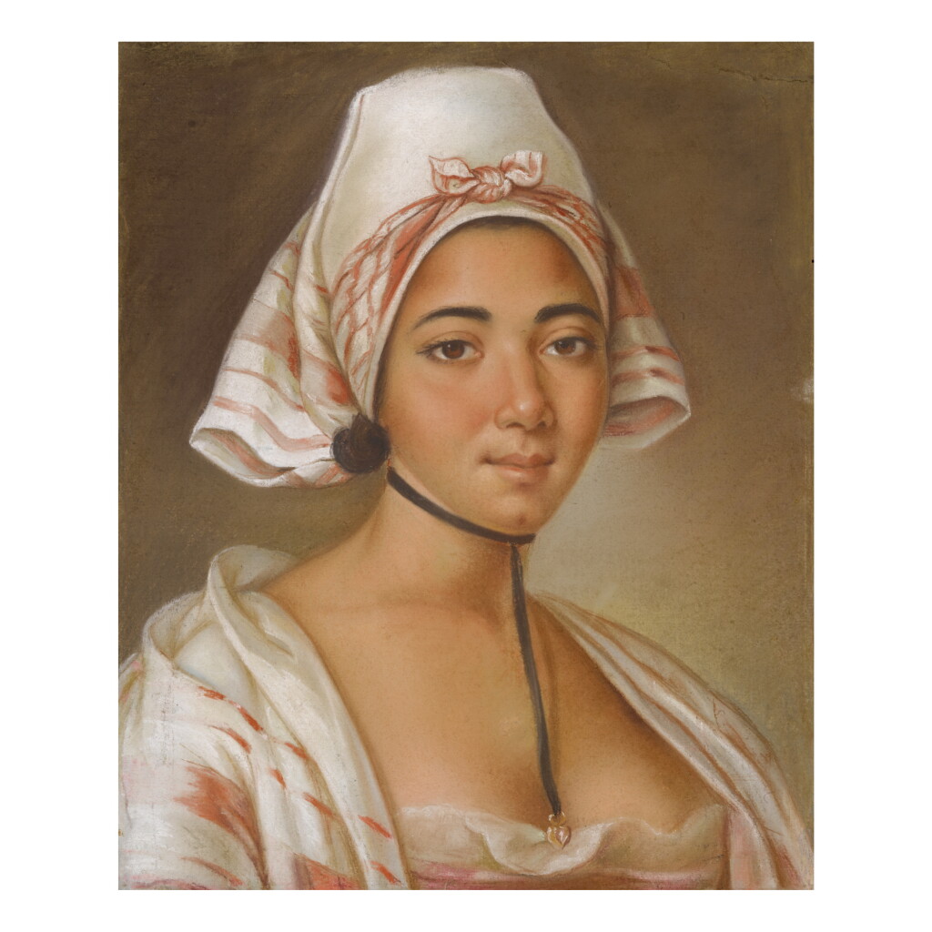 View full screen - View 1 of Lot 165. *** DESCHAMPS | PORTRAIT OF A BIRACIAL WOMAN.