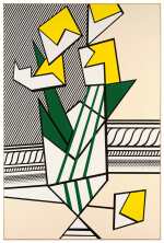 Cubist Still Life with Vase and Flowers