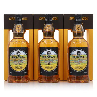 View full screen - View 1 of Lot 441. Springbank Local Barley 16 Year Old 54.3 abv 1999 (3 Bottles 70cl).
