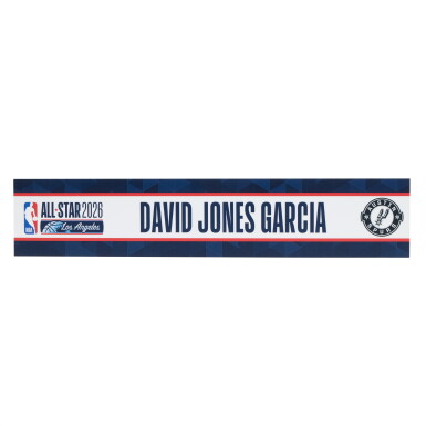 View full screen - View 1 of Lot 78. David Jones Garcia ‘NBA All-Star Weekend’ Locker Room Nameplate | Set of 2.